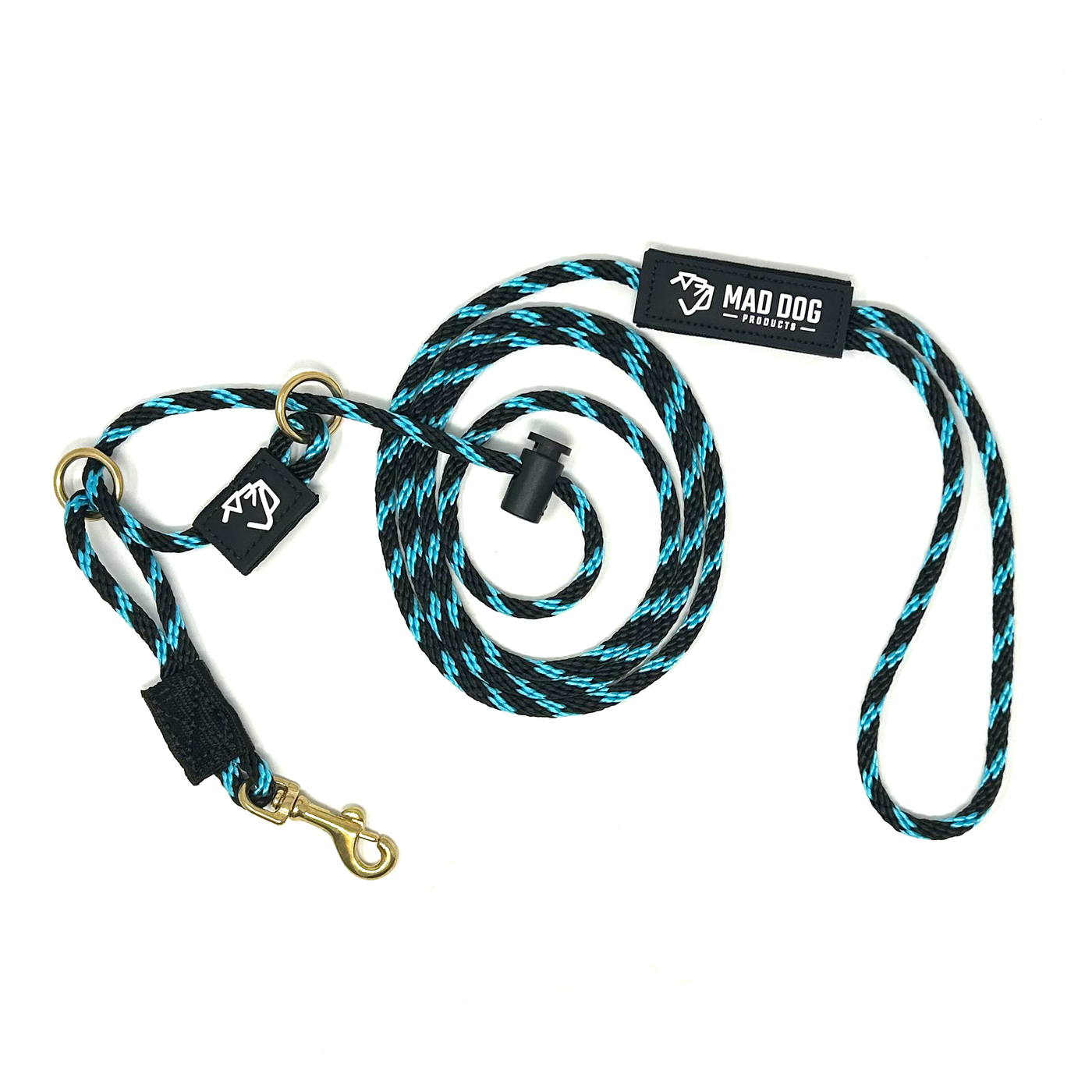 Mad Dog Products English Slip Leash / Safety Strap Combo Leash 1/4" Solid Braid