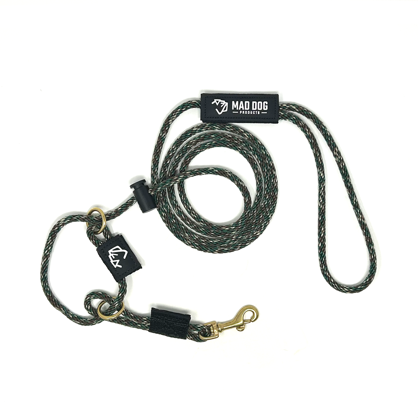 Mad Dog Products English Slip Leash / Safety Strap Combo Leash 1/4" Solid Braid