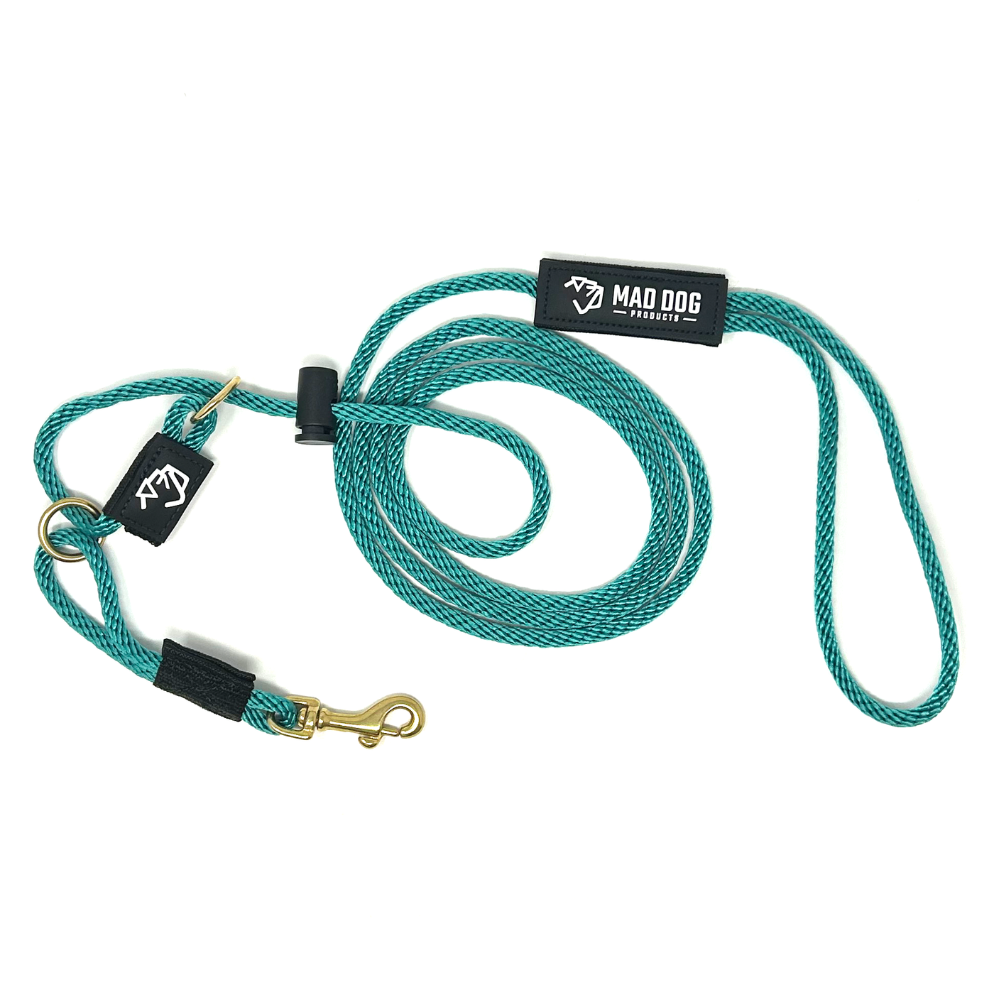 Mad Dog Products English Slip Leash / Safety Strap Combo Leash 1/4" Solid Braid