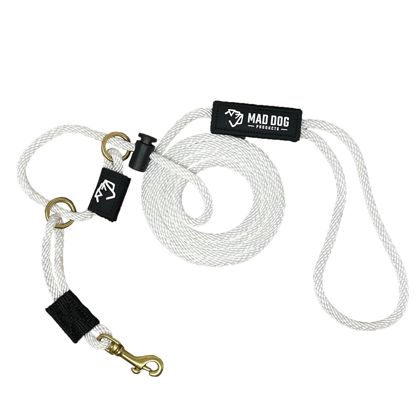 Mad Dog Products English Slip Leash / Safety Strap Combo Leash 1/4" Solid Braid