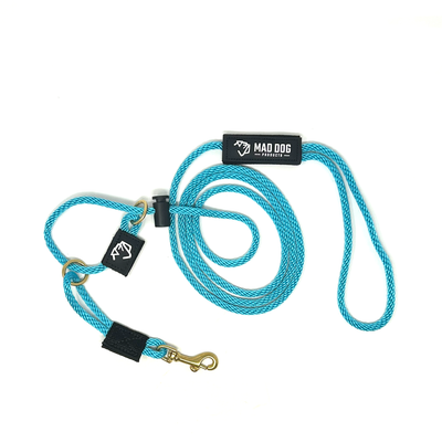 Mad Dog Products English Slip Leash / Safety Strap Combo Leash 1/4" Solid Braid