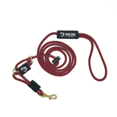 Mad Dog Products English Slip Leash / Safety Strap Combo Leash 1/4" Solid Braid