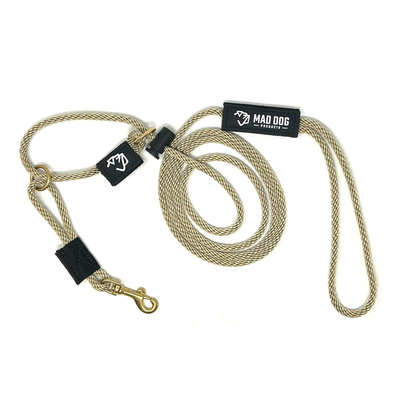 Mad Dog Products English Slip Leash / Safety Strap Combo Leash 1/4" Solid Braid