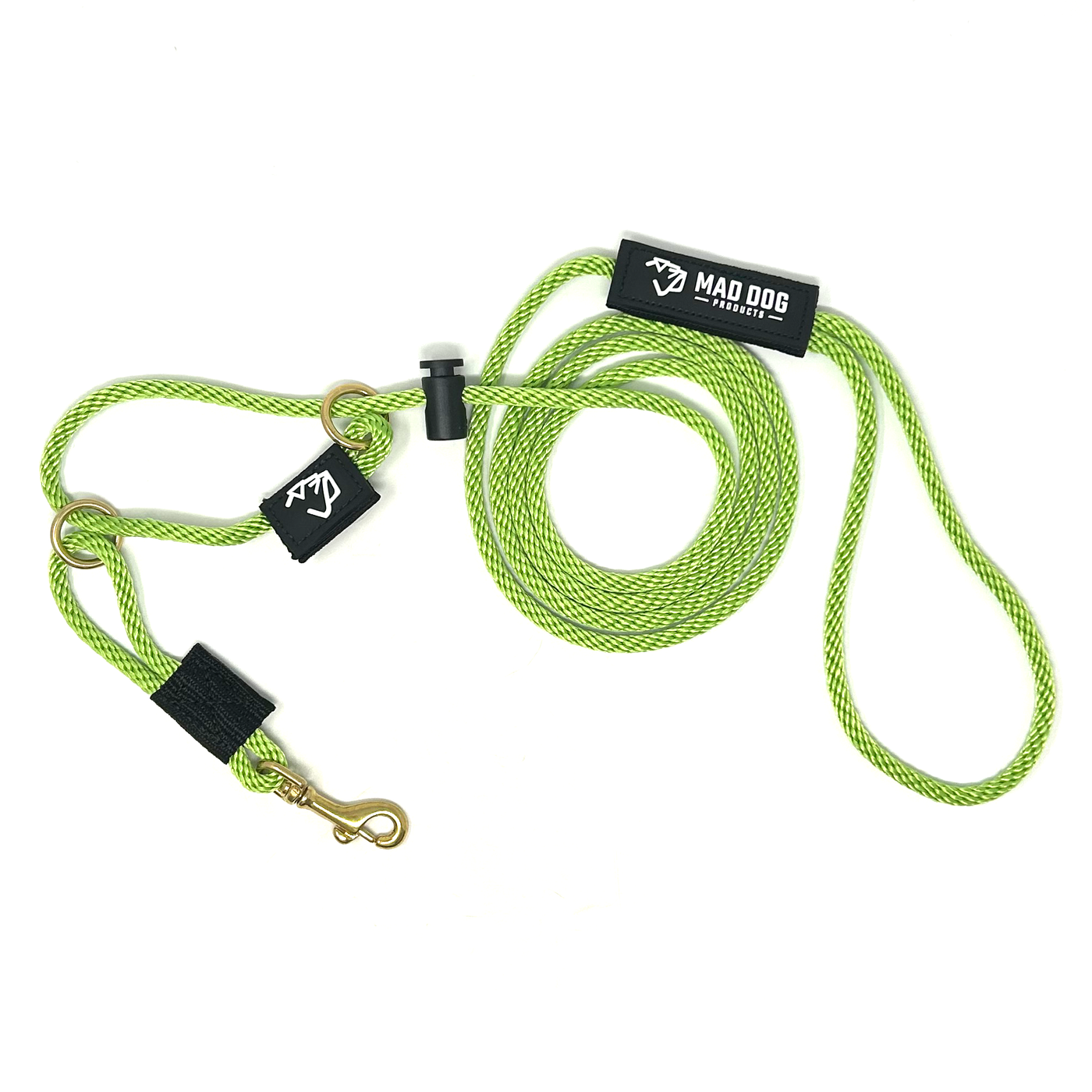 Mad Dog Products English Slip Leash / Safety Strap Combo Leash 1/4" Solid Braid