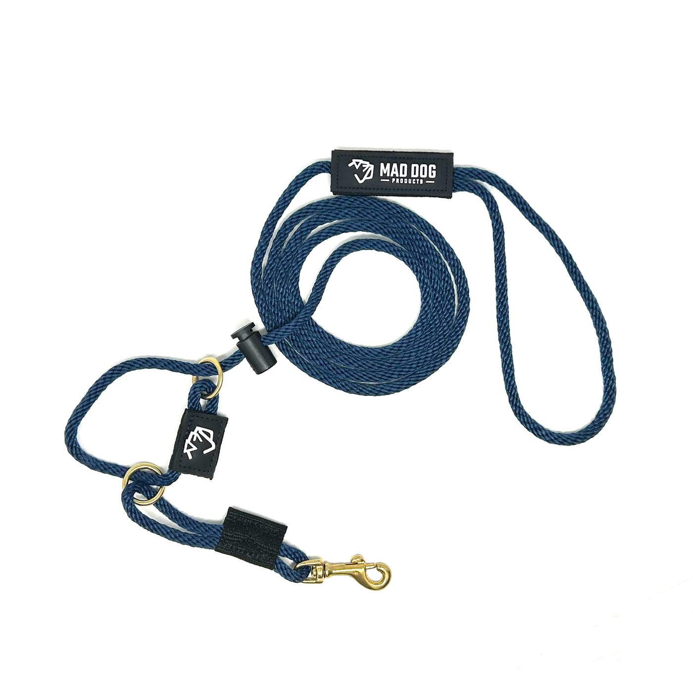 Mad Dog Products English Slip Leash / Safety Strap Combo Leash 1/4" Solid Braid