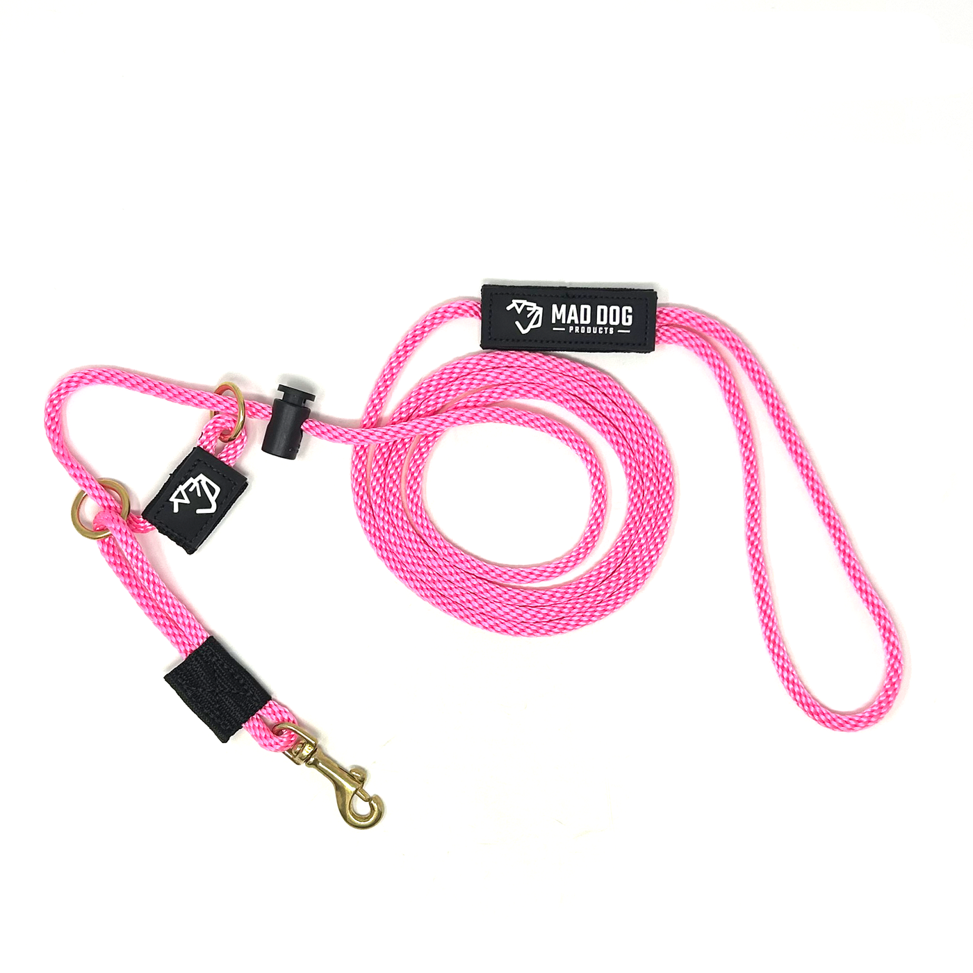 Mad Dog Products English Slip Leash / Safety Strap Combo Leash 1/4" Solid Braid