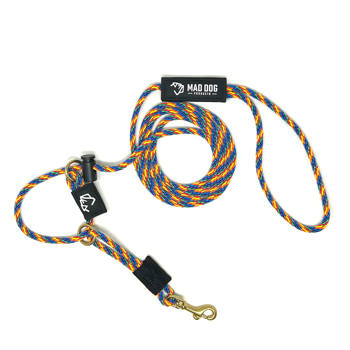 Mad Dog Products English Slip Leash / Safety Strap Combo Leash 1/4" Solid Braid