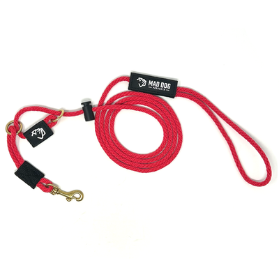 Mad Dog Products English Slip Leash / Safety Strap Combo Leash 1/4" Solid Braid