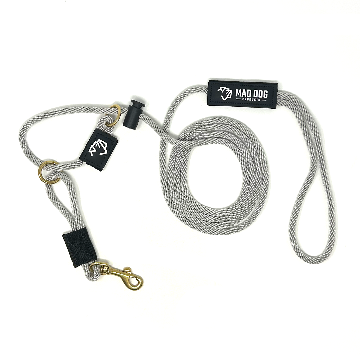 Mad Dog Products English Slip Leash / Safety Strap Combo Leash 1/4" Solid Braid