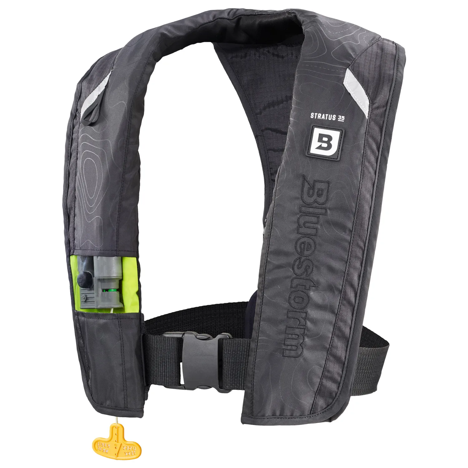 Bluestorm Stratus 35 black inflatable PFD life vest.