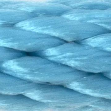Close-up macro shot of vibrant blue braided rope texture.