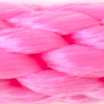 Close-up of bright pink braided rope.