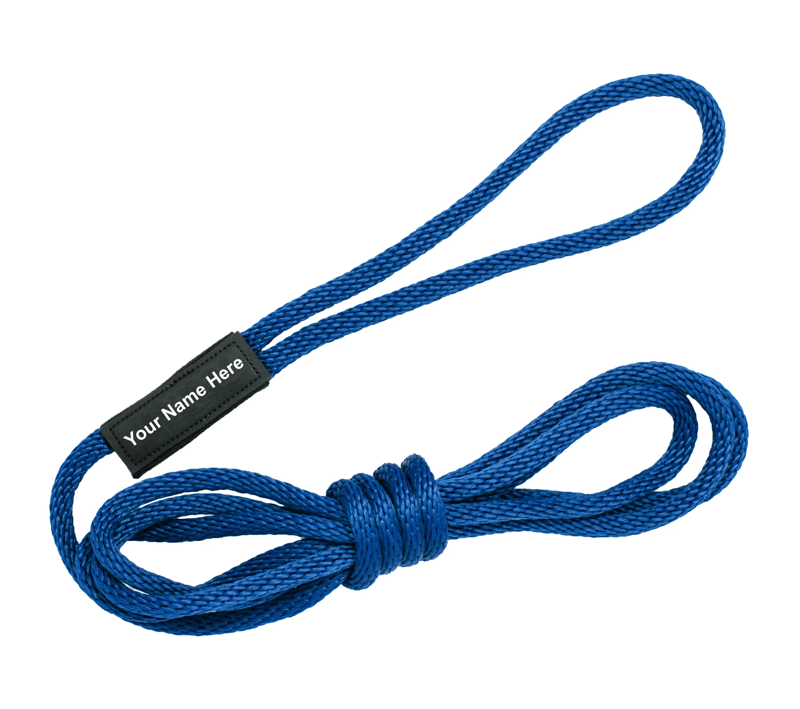 Dock Line Navy TP Blue braided rope lanyard with customizable name tag.
